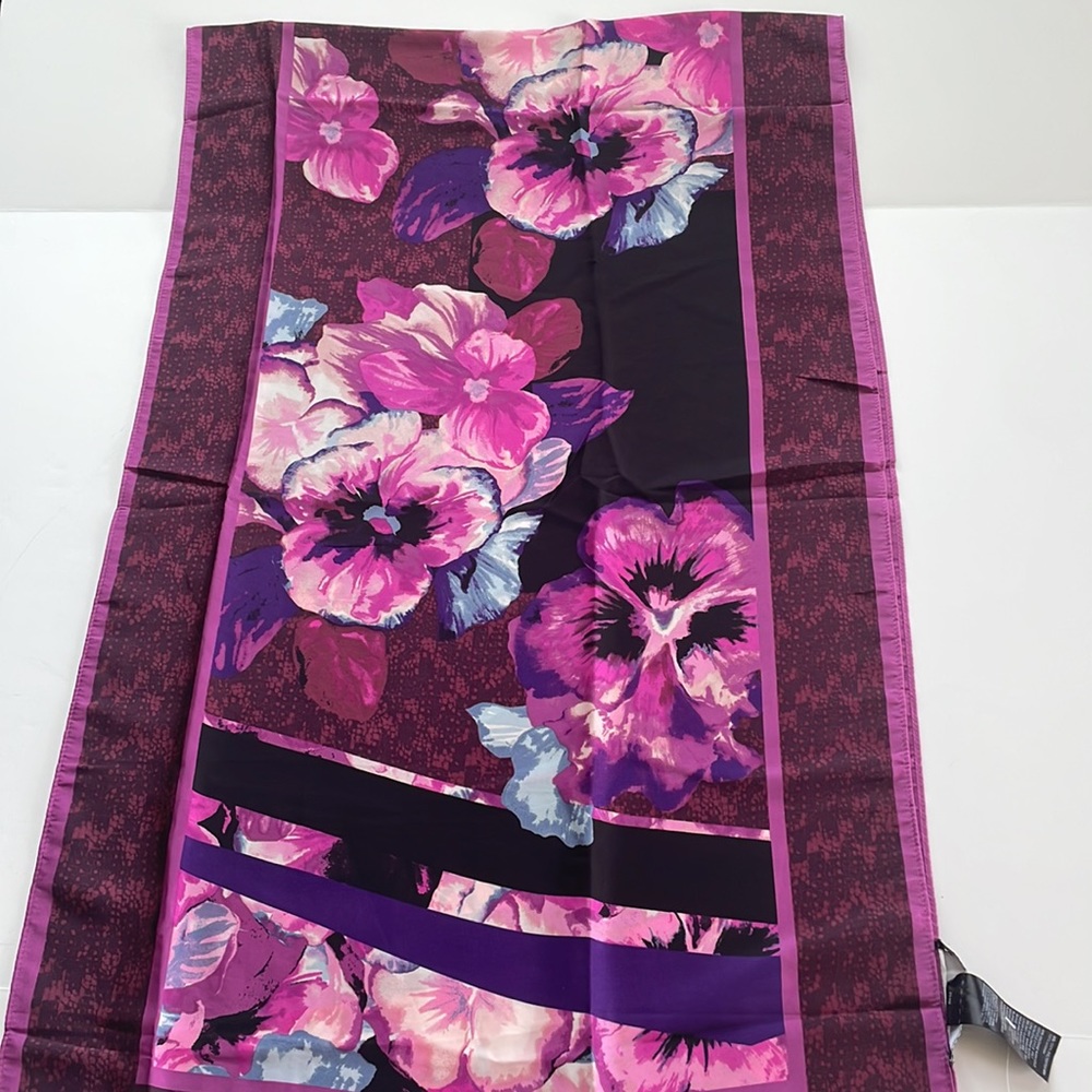 NWT WHBM Viola Oblong Scarf Cabernet - Picture 13 of 14
